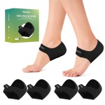 Plantar Fasciitis Gel Heel Protectors - (2 Pairs) Welnove Heel Cups for Women Men Heels Spur Pain Relief - Heel Inserts Pads for Achilles Tendonitis Dry Cracked Heel Support Cushion (Size L)