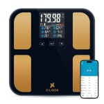 EILISON Highly Advance 2-in-1 Digital & Analog Weighing Scale for Body Weight-400lbs, 4 High Precison GX Sensor Accurate, Thick Tempered Glass, Extra Large Display (red) (Smart Black)