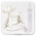 Miraloop Baby Teether Toys for Teething Relief, Teething Toys 3-6 Months Food Grade Silicone Teether with Storage Box and Pacifier Clip, Baby Essential (Milk White Clip+Box)