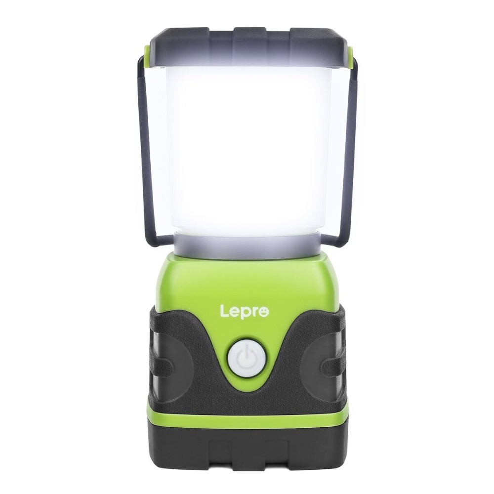 Lepro 1500LM Battery Powered LED Camping Lantern, Waterproof Tent Light with 4 Light Modes, Camping Essentials, Portable Lantern Flashlight for Camping, Emergency Light, Power Outage, Not Rechargeable