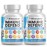 Immune Defense Support Supplement 8 in 1 w/ Zinc 50mg Quercetin, Vit C 1000mg, Vitamin D3 5000 IU, Elderberry, Turmeric Curcumin, Ginger, Echinacea - Immunity System Booster Adults Vegan - 60Ct (2)