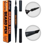 Beard Pen Filler for Men - Barber Styling Grooming Pencil - Waterproof, Sweat Proof, Long Lasting Solution with Natural Finish - Cover Beard and Scalp Patches in Seconds - Deep Dark Brown 1 Pack