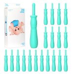 uhfi Gas and Colic Reliever for Babies, 20 Count Natural Solution Effective Instant Constipation Gas Relief for Babies Boys Girls Colic and Gas Relief, Green