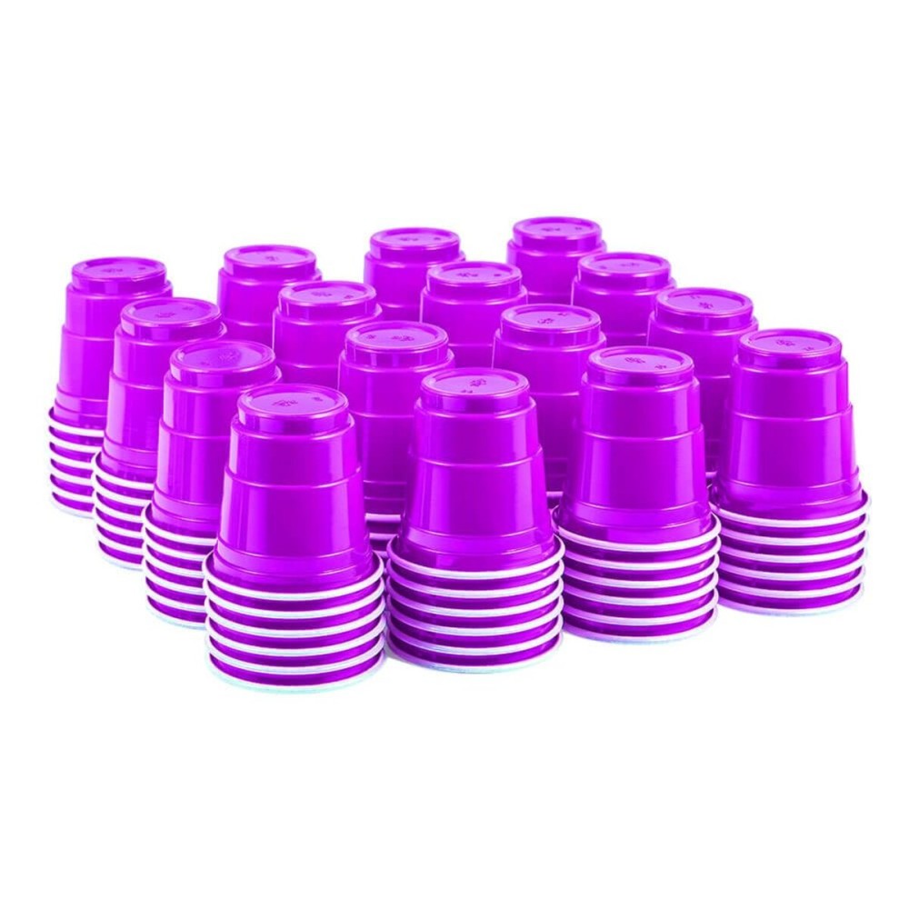 HAOZAN 100ct 2oz. Mini Purple Shot Cups, Disposable and Small Size Perfect for Party, Tastings, Sample and More