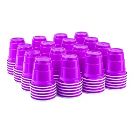 HAOZAN 100ct 2oz. Mini Purple Shot Cups, Disposable and Small Size Perfect for Party, Tastings, Sample and More