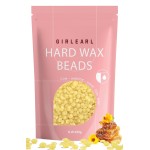 GIRLEARLE Hard Wax Beads, 1lb Honey Wax Beans for Hair Removal, Hard Wax for Sensitive Skin at Home, Wax Refill Perfect for Brazilian Bikini, Legs, Facial, Eyebrow and Full Body for Women and Men