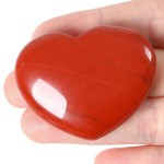 MAIBAOTA 45 mm Red Jasper Crystal Stones Heart Love Crystal Valentines Gifts for Herfriend Wife Palm Stone Reiki Crystal Gemstone Worry Stones for Anxiety