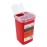 Ever Ready First Aid Sharps Container with Split Lid Design and Locking Mechanism for Sharp Waste Disposal, 1 Quart - 24 Count