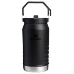 STANLEY IceFlow 2.0 Flip Straw Jug with Handle 64 oz | Twist On Lid and Flip Up Straw | Leakproof for Travel and Sports | Insulated Stainless Steel | BPA-Free | Black 2.0