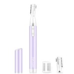 Funstant Upgraded Eyebrow Trimmer, Precision Electric Eyebrow Razor for Women Battery-Operated Facial Hair Remover with Comb No Pulling Sensation Painless for Face Chin Neck, Upper-Lip, Peach-Fuzz