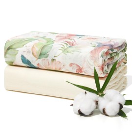 Momcozy Muslin Swaddle Blankets, Ultra Soft Neutral Registry Essentials, Plant Kingdom, Breathable Large 47\'\' x 47\'\' Newborn Boys Girls Receiving Blanket