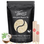 Vennco 2.5lb Cream Hard Wax Beads, Premium Coconut-Infused Hair Removal Wax for Full Body - Ideal for Brazilian, Bikini, Legs, Arms, Chest, and Back