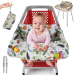 PILLANI Shopping Cart Cover for Baby, High Chair Cover for Restaurant Seat - Grocery Cart Cover for Baby Girl and Boy, Comfortable Cotton Buggy Covers for Babies - Padded Toddler Shopping Cart Cover