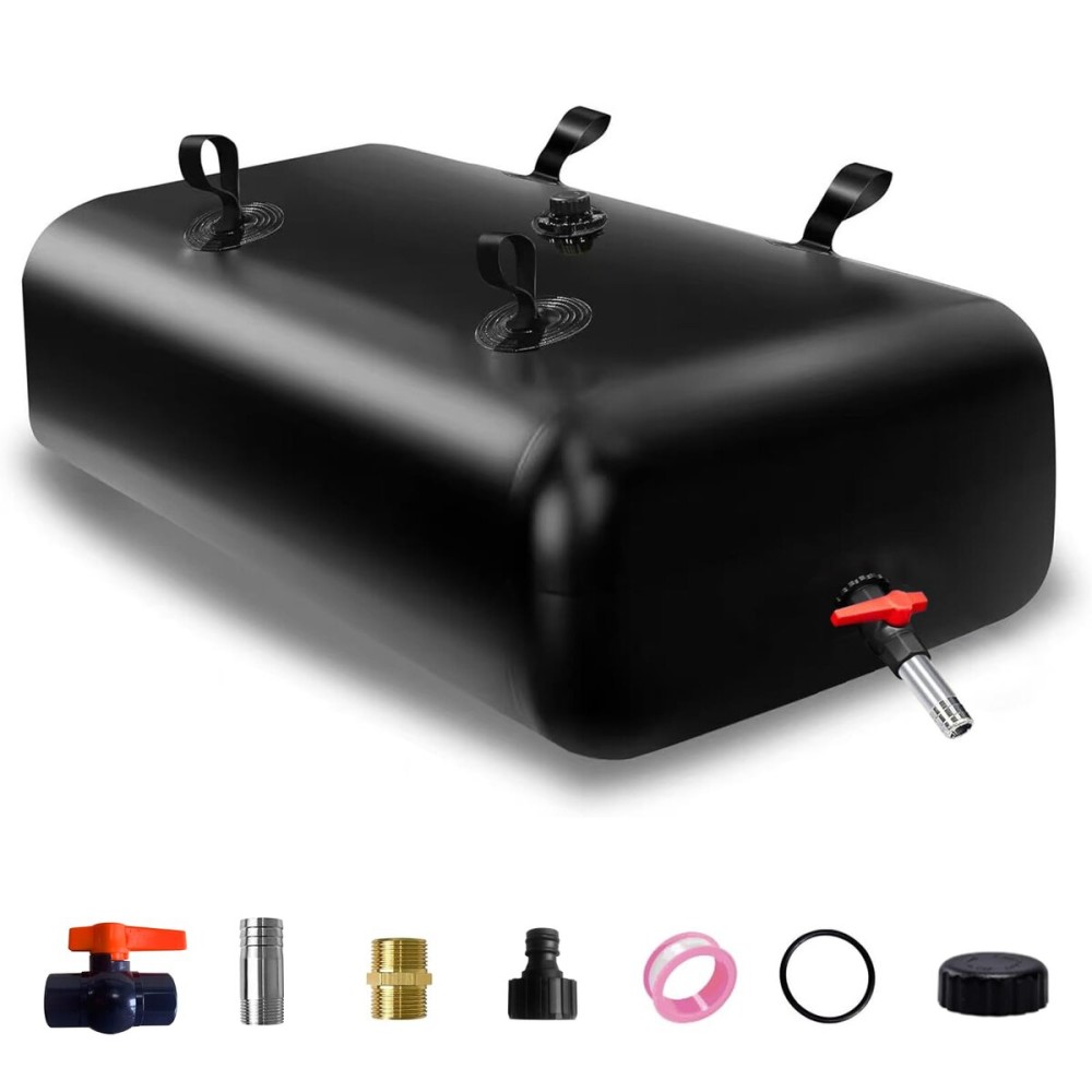400 L/100 gal Water Bladder Storage Containers, Foldable Portable Water Tank Large Capacity Soft Water Bag, Drought Resistance, Fire Prevention, Emergency Water