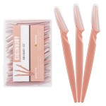 40pcs Eyebrow Razor for Women, Face Shaver Kit Dermaplaning Tool for Peach Fuzz Removal, Stainless Steel Blades with Protective Covers | Eyebrow Trimmer, Facial Hair Removal (Terracotta)