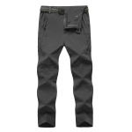 TBMPOY Men\'s Lightweight Hiking Pants Quick Dry Mountain Fishing Camping Travel Outdoor Pants Thin Dark Grey XL