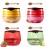 4 PCS Bee Lip Balm Honey Pot,Lip Mask Propolis Moisturizing,Prevention Dry and Cracked Lip Scrubs Exfoliator Lip Wrinkle Skin Care Products (Honey & Strawberry & Watermelon & Apple Lime)
