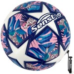 Senston Soccer Ball Size 5 with Pump Needle for Game Trainning Practice or Gift Pink