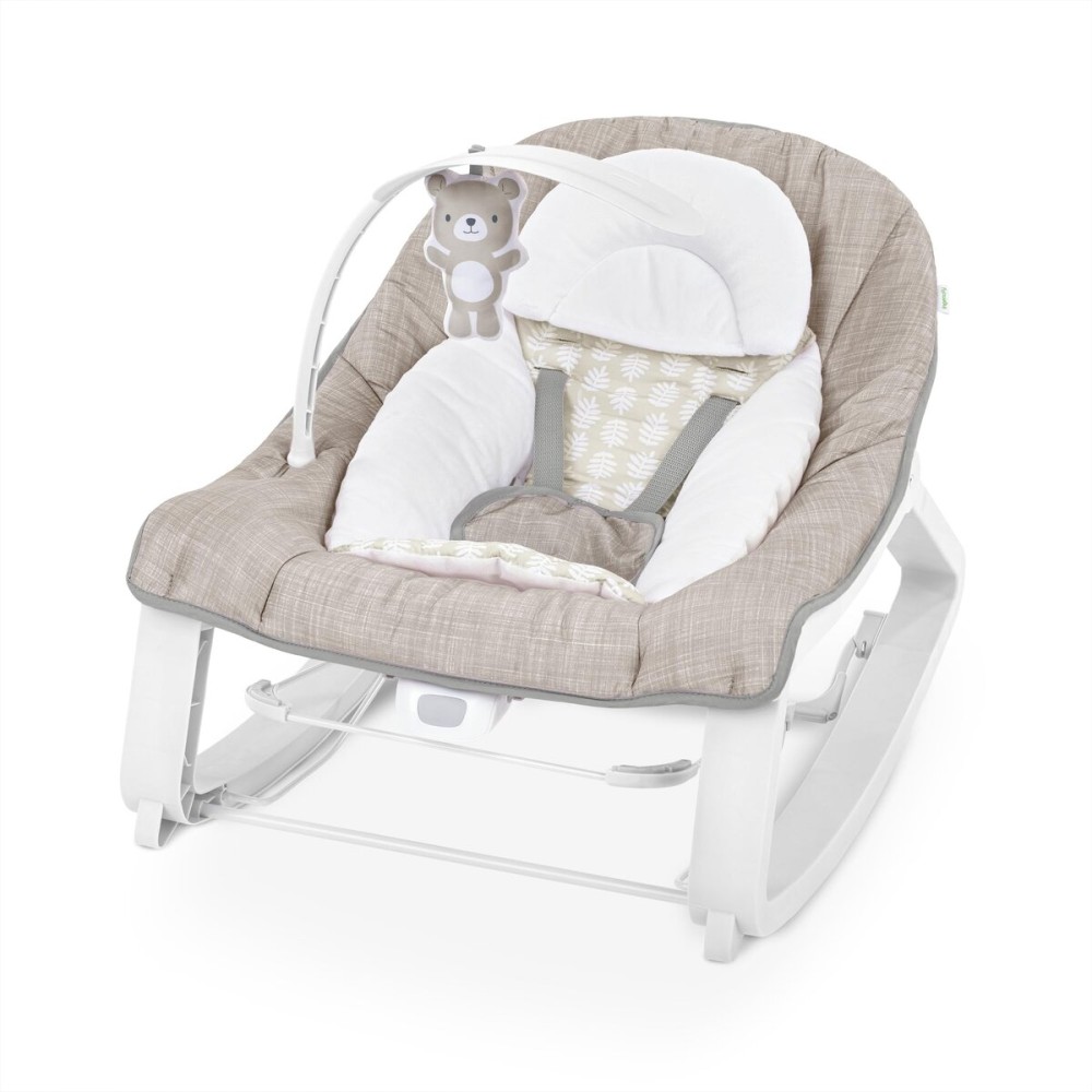 Ingenuity Keep Cozy 3-in-1 Grow with Me Vibrating Baby Bouncer Seat & Infant to Toddler Rocker, 0-30 Months Up to 40 lbs (Linden)