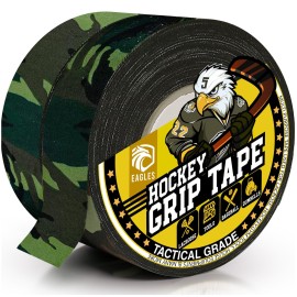EAGLES Camo Tape Hockey Tape Multipurpose Cloth Tape Roll for Lacrosse Baseball & Softball Bats, Rackets, Pullup Bars, Handle Gardening Tools, Over Grip - Non-Reflective Camouflage Wrap