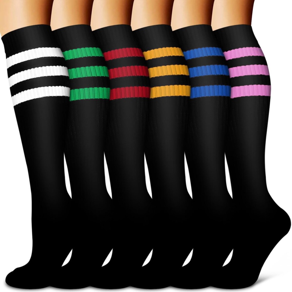 Copper Compression Socks for Women & Men (6 pairs) - Best Support for Nurses, Running, Hiking, Recovery