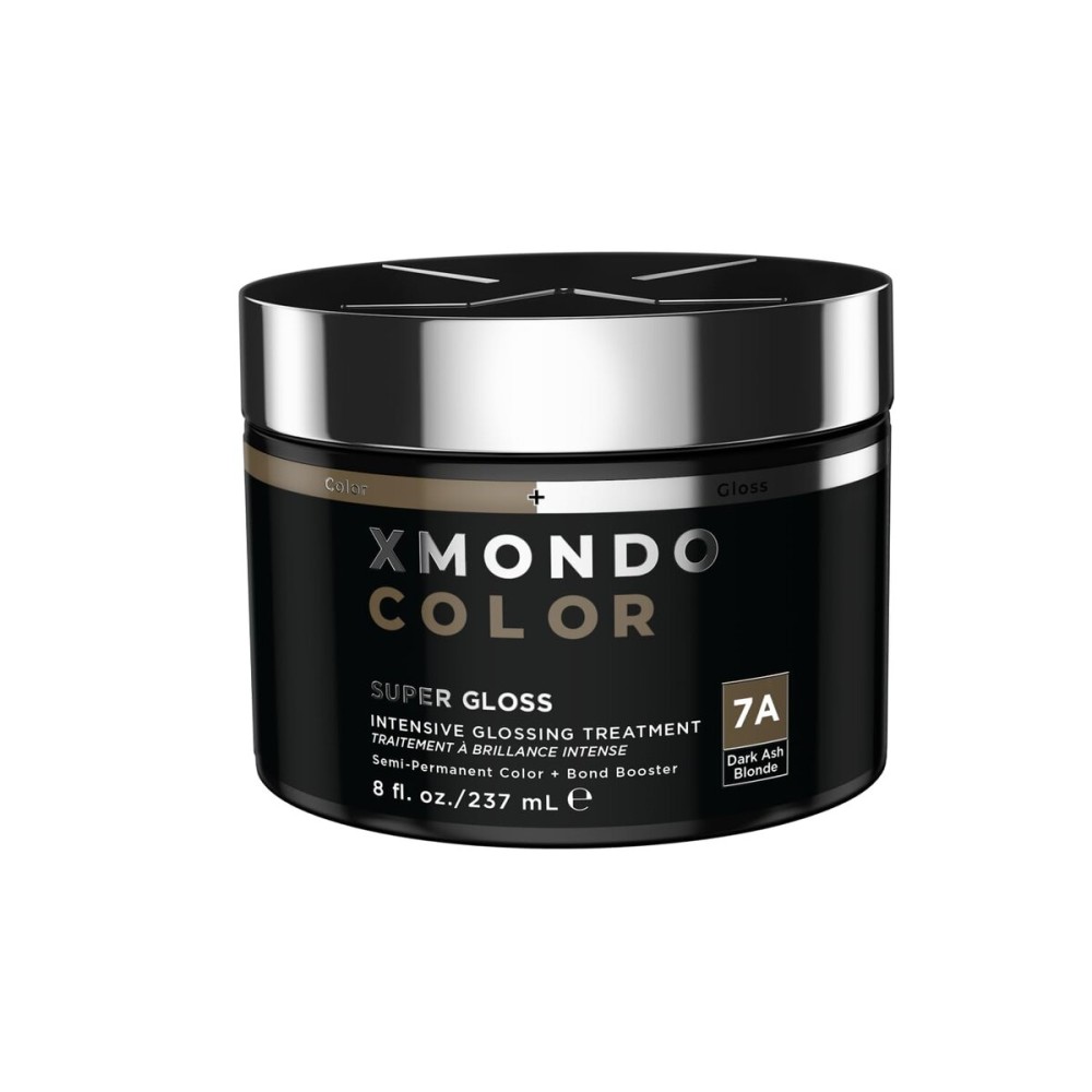 XMONDO Color Dark Ash Blonde Color Depositing Mask & Semi-Permanent Hair Dye Super Gloss Infused with Bond Boosters for Nourishment, Revitalize & Repair, Vegan Formula, 8 Fl Oz