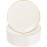Nervure 100Pcs Ivory and Gold Plastic Plates - 10.25inch Disposable Ivory Dinner Plates - Heavy Duty Plastic Plate Ideal for Wedding & Party & Thanksgiving