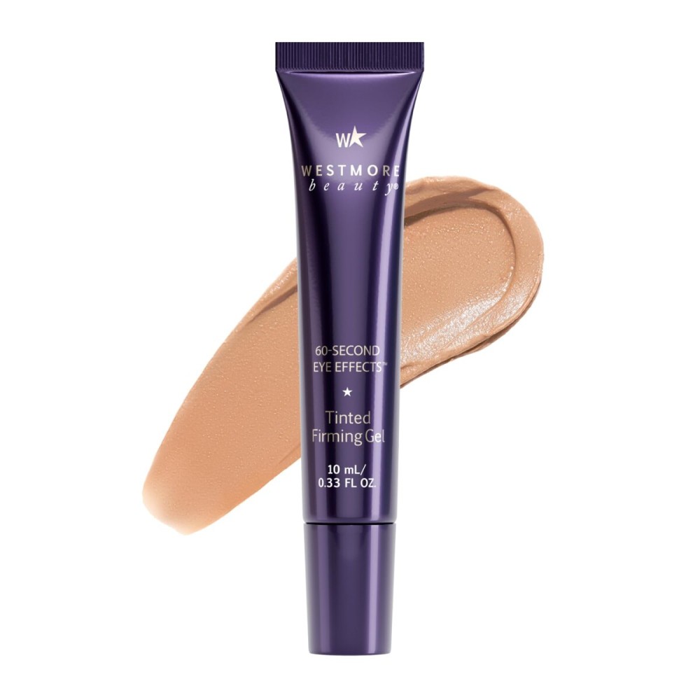 Westmore Beauty 60 Second Effects Tinted Firming Gel - Under Eye Cream For Puffiness And Bags Under Eyes - 20 mL Medium to Deep - 0.68 Fl Oz