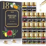 NESCCI Essential Oil Gift Set -Perfect for Diffuser,Humidifier,Candle Making, Halloween, Christmas(18 * 5ML)