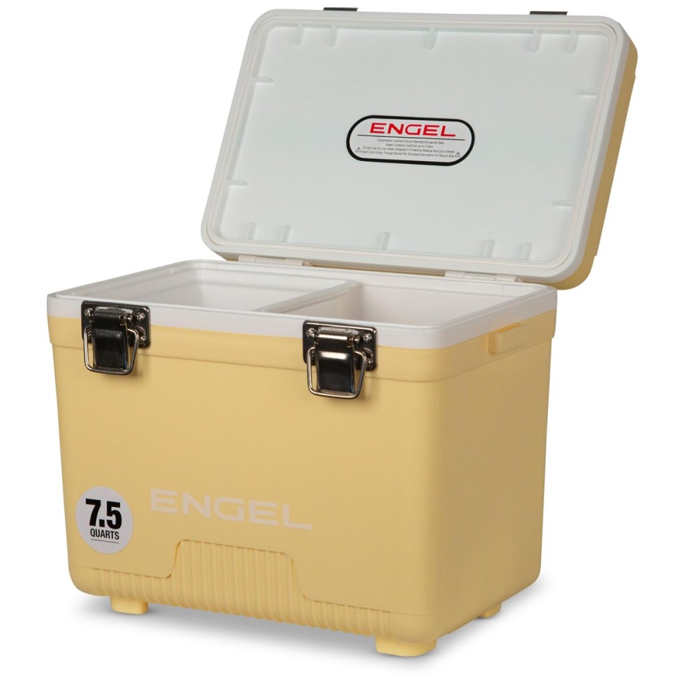 Engel UC7 7.5qt Leak-Proof, Air Tight, Drybox Cooler and Small Hard Shell Lunchbox for Men and Women in Fighting Lady Yellow