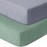 GUNTAIL Muslin Crib Sheets for Boys Girls 100% Cotton Fitted Baby Crib Sheet 2 Pack Soft and Breathable for Standard Crib Mattress & Toddler Mattress 52x28in (Gray & Green)