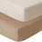 GUNTAIL Muslin Crib Sheets for Boys Girls 100% Cotton Fitted Baby Crib Sheet 2 Pack Soft and Breathable for Standard Crib Mattress & Toddler Mattress 52x28in (Beige & Coffee)