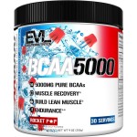 EVL BCAAs Amino Acids Powder - BCAA Powder Post Workout Recovery Drink and Stim Free Pre Workout Energy Drink Powder - 5g Branched Chain Amino Acids Supplement for Men - Rocket Pop