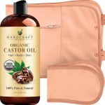 Handcraft Blends Castor Oil Pack Wrap | Organic Castor Oil 16 oz | Reusable Wraps | Durable Comfortable Pack Wraps | Adjustable Elastic Straps | Neck and Stomach
