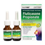 HealthA2Z Fluticasone Propionate Nasal Spray | 50 mcg per Spray | 24 Hour Allergy Relief | 144 Sprays | 0.62 fl oz. (18.2mL) (0.62 fl oz. (Pack of 2))