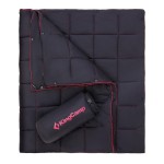 KingCamp Ultralight Camping Blanket, Packable Down Alternative Puffy Wearable Blankets Weatherproof Warm Package Quilt with Snap Buttons for Outdoor Hiking Travel Picnic Stadium (69L x 53W, Black)
