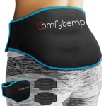 Comfytemp Ice Pack for Back Pain Relief, 2 Packs, FSA Eligible HSA, Reusable Gel Lower Back Wrap Ice Brace for Sciatica Injuries, Hot Cold Compression for Lower Lumbar, Waist, Men Women Gifts (Black)