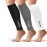 NEWZILL Calf Compression Sleeve for Men & Women | Footless Compression Socks for Shin Splint Relief, Varicose Veins | Leg Sleeve for Running, Travel, Nursing, Fitness (Black/White/Grey 3Pairs S/M)