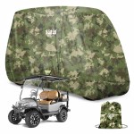 10L0L Heavy Duty 650D Golf Cart Cover for 2/4/6 Passengers EZGO, Club Car and Yamaha, All Weather Outdoor Protection Weatherproof
