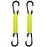 BRAVESHINE Carabiner Keychain Hook with Paracord Strap - 2 Pack Green D Ring Key Clips Para Cord Lanyard Hanger Stroller Hooks for Water Bottle, Belt Loop Keys, Backpacks, Boys, Girls, Men, Women