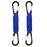 BRAVESHINE Carabiner Keychain Hook with Paracord Strap - 2 Pack Blue D Ring Key Clips Para Cord Lanyard Hanger Stroller Hooks Holder for Water Bottle, Belt Loop Keys, Backpack, Boys, Girls, Men, Women