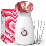 Colorfarm Facial Steamer Skin Care Set: Face Steamer Home Spa Kit Deep Cleaning Unclogs Pores with 5 Skin Care Tools - Spa Relaxing Self Care Gifts for Women (Youth-Boosting & Radiance Spa Kit)