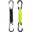 BRAVESHINE Carabiner Keychain Hook with Paracord Strap - 1 Black 1 Green D Ring Key Clips Para Cord Lanyard Hanger Stroller Hooks for Water Bottle, Belt Loop Keys, Backpacks, Boys, Girls, Men, Women