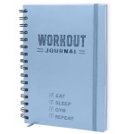 Nextnoid Hardcover Fitness Journal Workout Planner for Men & Women - A5(5.7 x 8.3) Sturdy Workout Log Book to Track Gym & Home Workouts - Blue
