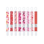 babygoal Baby Heart Pacifier Clips, 8 Pack Binky Paci Holder Clips Fits for Most Pacifier, Binkies and Valentine\'s Day Gift 8PB31-B