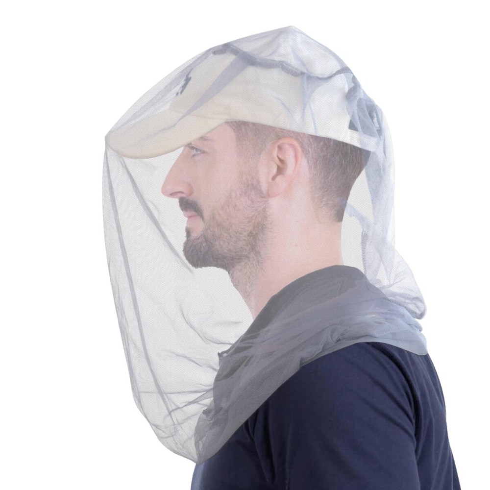 South to East Premium Mosquito Head Net for Insect 2 Pack, Ultra Large & Long, Extra Fine Holes, Fly & Bug Protection Gear for Camping, Hiking, Fishing, Gardening, Safari, Fit All Hats, Light Grey