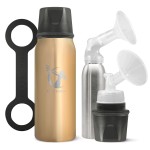 CERES CHILL OG Breastmilk Chiller & Warmer - 12-34oz Portable Breast Milk Cooler, Storage & Baby Bottle for Travel, Work or On-The-Go - Pump Compatible Container - Youre So Golden