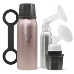 CERES CHILL OG Breastmilk Chiller & Warmer - 12-34oz Portable Breast Milk Cooler, Storage & Baby Bottle for Travel, Work or On-The-Go - Pump Compatible Container - La Vie En Rose Gold