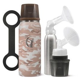 CERES CHILL OG Breastmilk Chiller & Warmer - 12-34oz Portable Breast Milk Cooler, Storage & Baby Bottle for Travel, Work or On-The-Go - Pump Compatible Container - in Plain Sight Camo