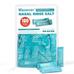 MAOEVER 100 Saline Packets, Neti Pot Salt Packets, Individually Wrapped Saline Packets for Neti Pots, Nasal Irrigation, and Squeeze Bottles & Sinus Relief | Sinus Care (Green, 100)